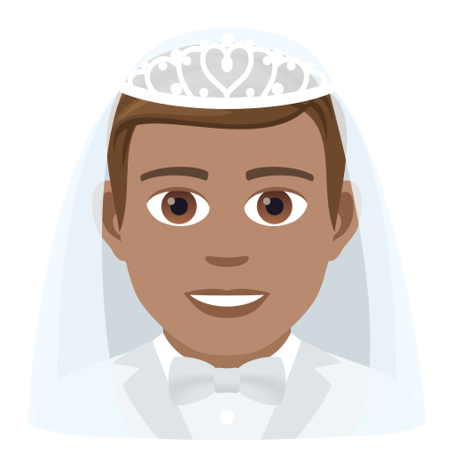 Man With Veil: Medium Skin Tone on JoyPixels