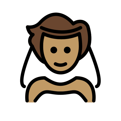 Bride With Veil: Medium Skin Tone on OpenMoji