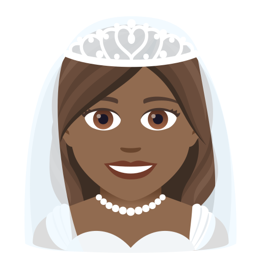 Woman With Veil: Medium-Dark Skin Tone on JoyPixels