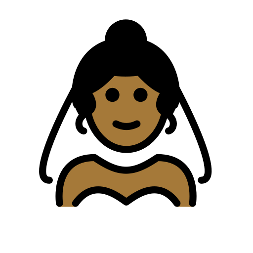 Woman With Veil: Medium-Dark Skin Tone on OpenMoji