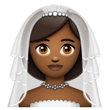 Woman With Veil: Medium-Dark Skin Tone on WhatsApp
