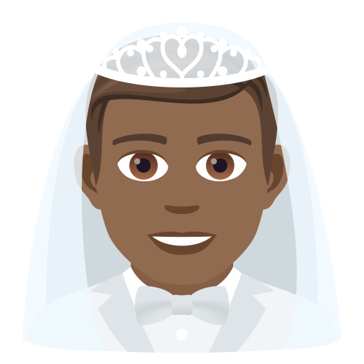 Man With Veil: Medium-Dark Skin Tone on JoyPixels