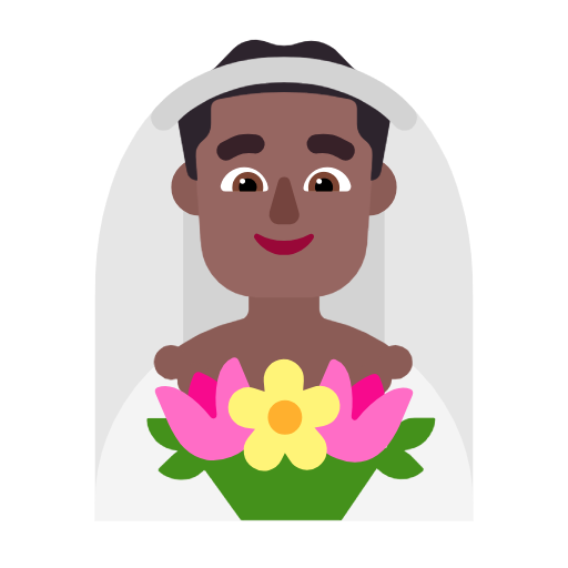 Man With Veil: Medium-Dark Skin Tone on Microsoft Fluent