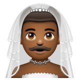 Man With Veil: Medium-Dark Skin Tone on WhatsApp