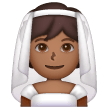 Bride With Veil: Medium-Dark Skin Tone on Samsung