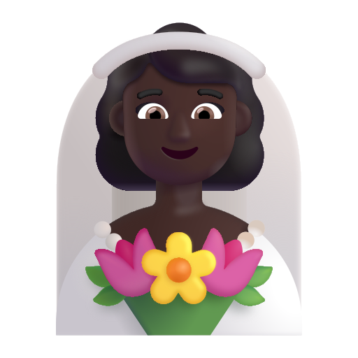 Woman With Veil: Dark Skin Tone on Microsoft 3D