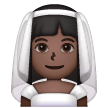 Woman With Veil: Dark Skin Tone on Samsung