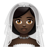 Woman With Veil: Dark Skin Tone on WhatsApp