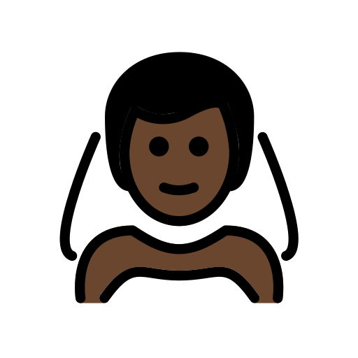 Man With Veil: Dark Skin Tone on OpenMoji