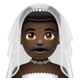 Man With Veil: Dark Skin Tone on WhatsApp