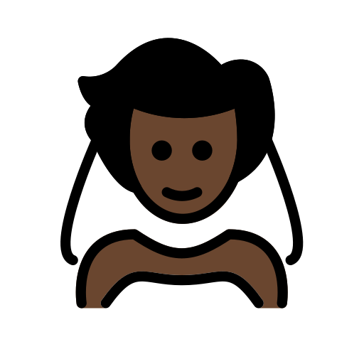 Bride With Veil: Dark Skin Tone on OpenMoji