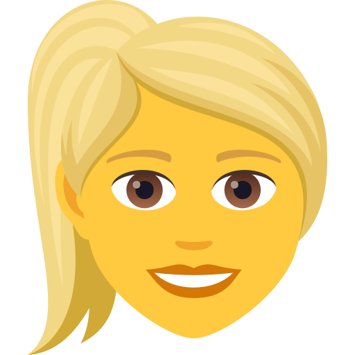 Woman: Blond Hair on JoyPixels