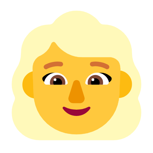 Woman: Blond Hair on Microsoft Fluent