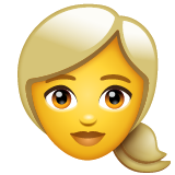 Woman: Blond Hair on WhatsApp