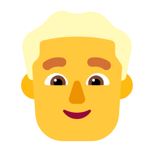 Man: Blond Hair on Microsoft Fluent