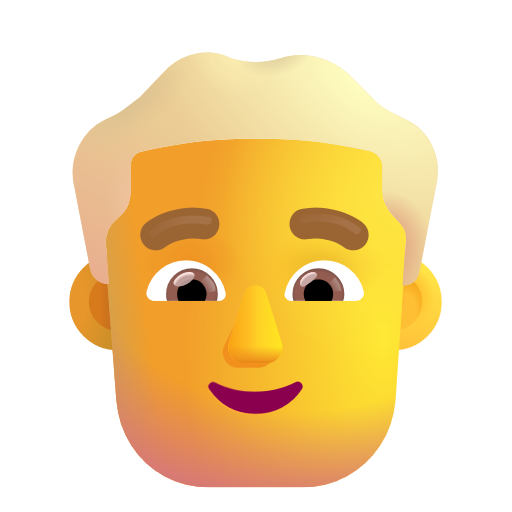Man: Blond Hair on Microsoft 3D