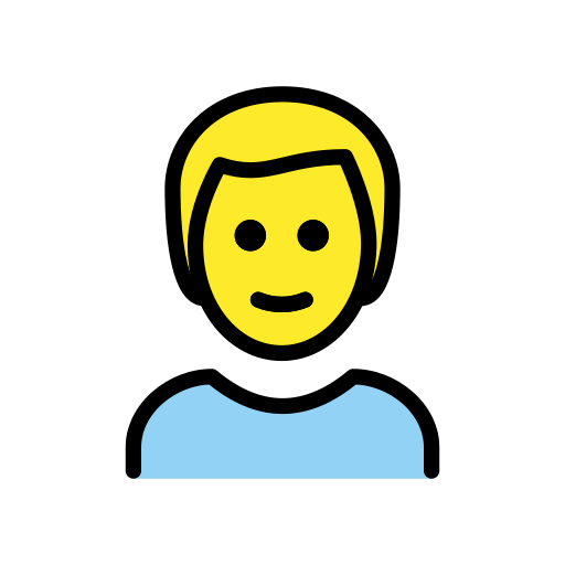 Man: Blond Hair on OpenMoji