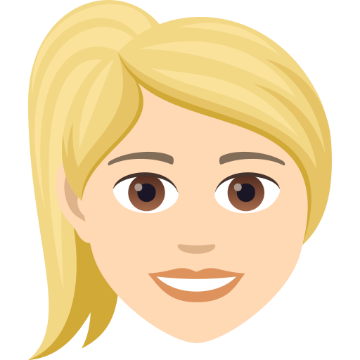 Woman: Blond Hair: Light Skin Tone on JoyPixels