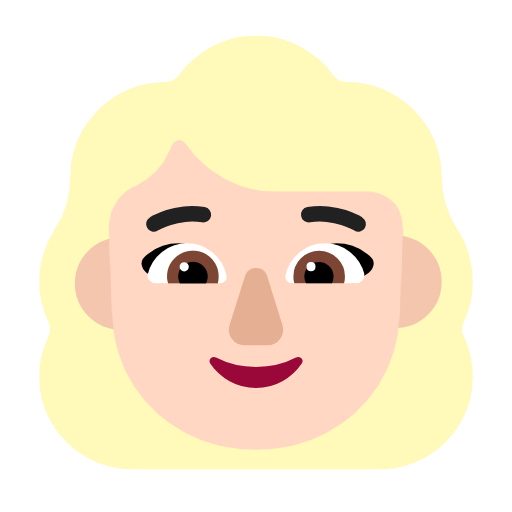 Woman: Blond Hair: Light Skin Tone on Microsoft Fluent