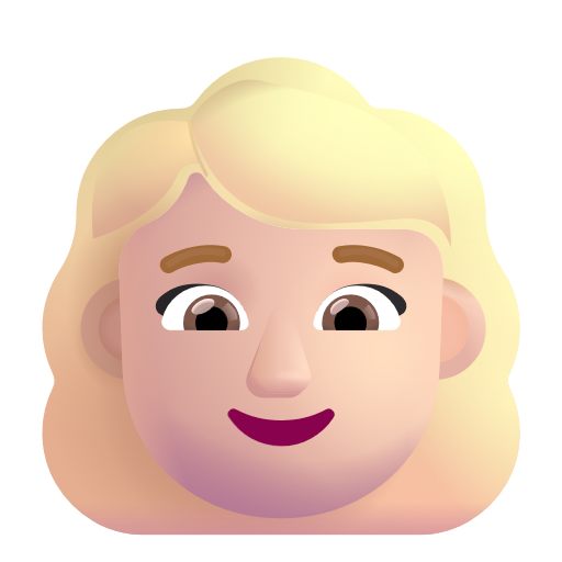 Woman: Blond Hair: Light Skin Tone on Microsoft 3D