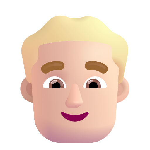 Man: Blond Hair: Light Skin Tone on Microsoft 3D