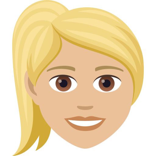 Woman: Blond Hair: Medium-Light Skin Tone on JoyPixels
