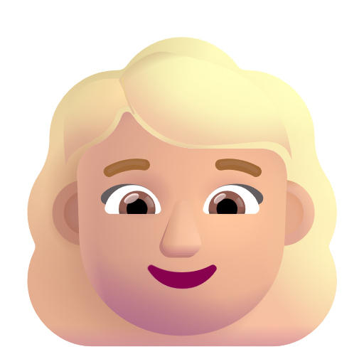 Woman: Blond Hair: Medium-Light Skin Tone on Microsoft 3D