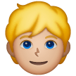 Person With Blond Hair: Medium-Light Skin Tone on Samsung