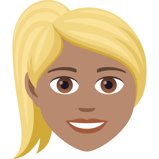 Woman: Blond Hair: Medium Skin Tone on JoyPixels