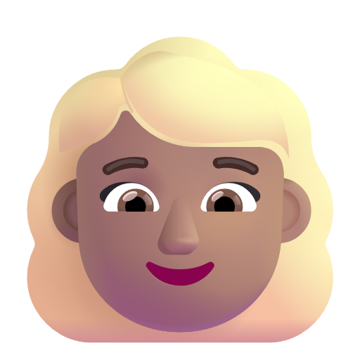 Woman: Blond Hair: Medium Skin Tone on Microsoft 3D