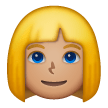 Woman: Blond Hair: Medium Skin Tone on Samsung