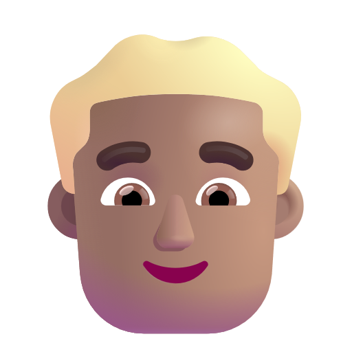 Man: Blond Hair: Medium Skin Tone on Microsoft 3D