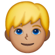 Man: Blond Hair: Medium Skin Tone on Samsung