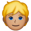 Person With Blond Hair: Medium Skin Tone on Samsung