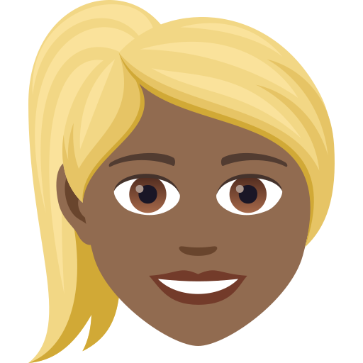 Woman: Blond Hair: Medium-Dark Skin Tone on JoyPixels