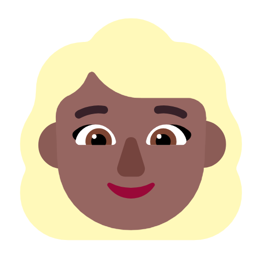 Woman: Blond Hair: Medium-Dark Skin Tone on Microsoft Fluent