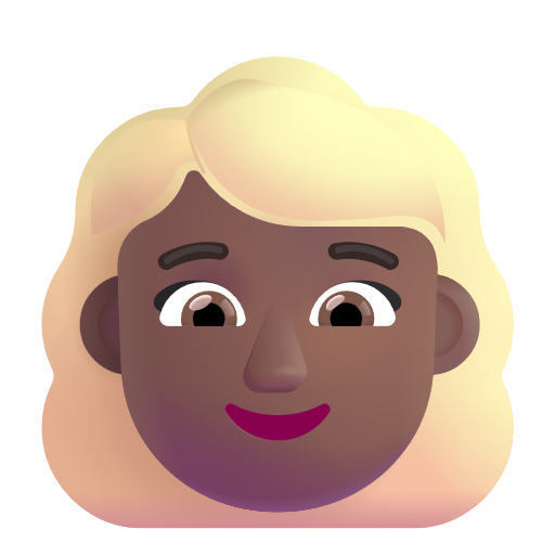 Woman: Blond Hair: Medium-Dark Skin Tone on Microsoft 3D