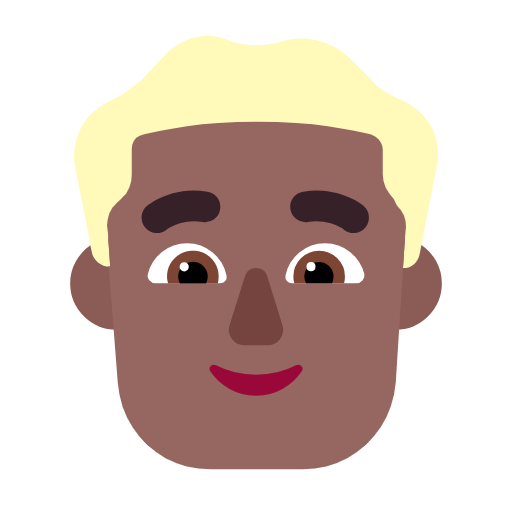Man: Blond Hair: Medium-Dark Skin Tone on Microsoft Fluent