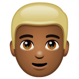 Man: Blond Hair: Medium-Dark Skin Tone on WhatsApp