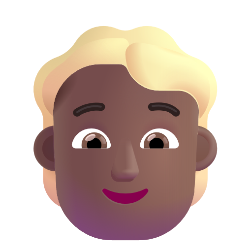Person With Blond Hair: Medium-Dark Skin Tone on Microsoft 3D