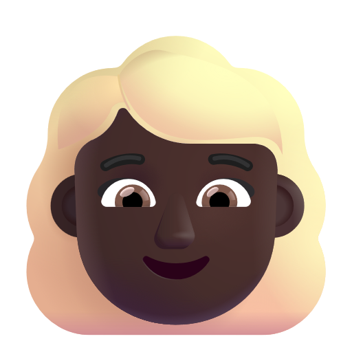 Woman: Blond Hair: Dark Skin Tone on Microsoft 3D