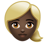 Woman: Blond Hair: Dark Skin Tone on WhatsApp