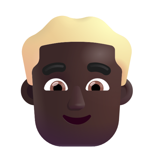 Man: Blond Hair: Dark Skin Tone on Microsoft 3D