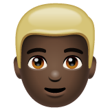 Man: Blond Hair: Dark Skin Tone on WhatsApp