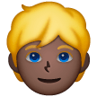 Person With Blond Hair: Dark Skin Tone on Samsung