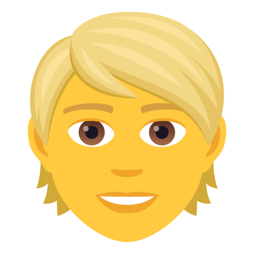 Person With Blond Hair on JoyPixels