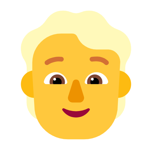 Person With Blond Hair on Microsoft Fluent