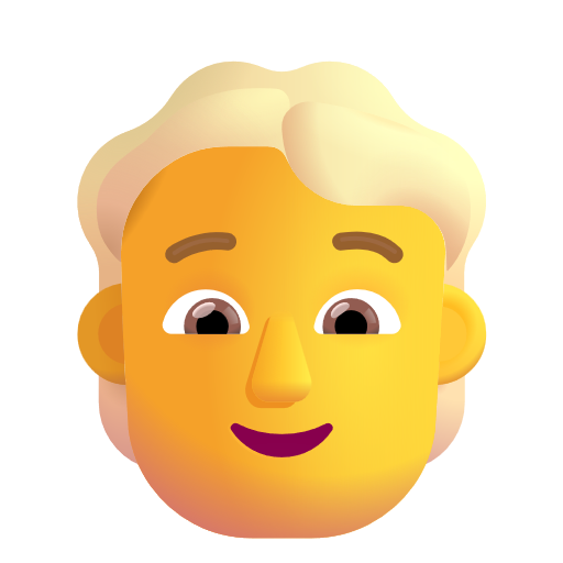 Person With Blond Hair on Microsoft 3D