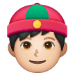 Man With Gua Pi Mao: Light Skin Tone on Samsung