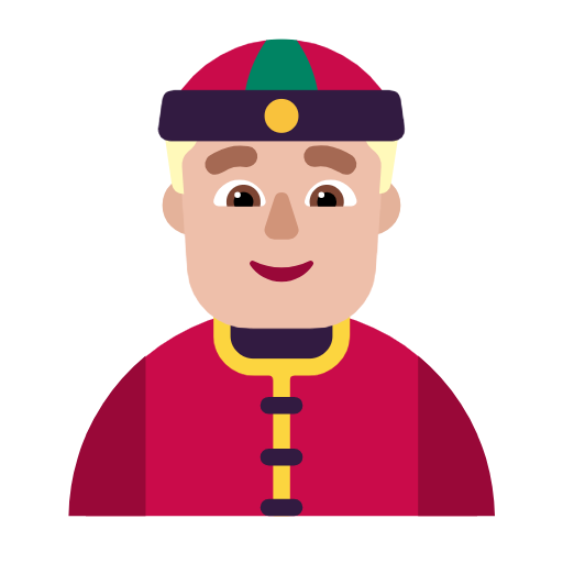 Man With Gua Pi Mao: Medium-Light Skin Tone on Microsoft Fluent